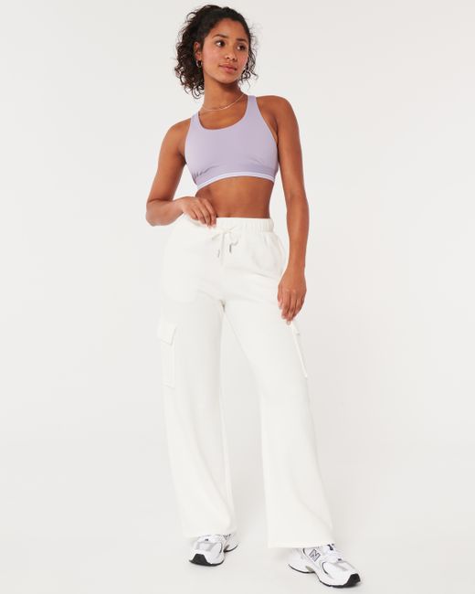 Hollister Gilly Hicks Active Wide-leg Cargo Sweatpants in White