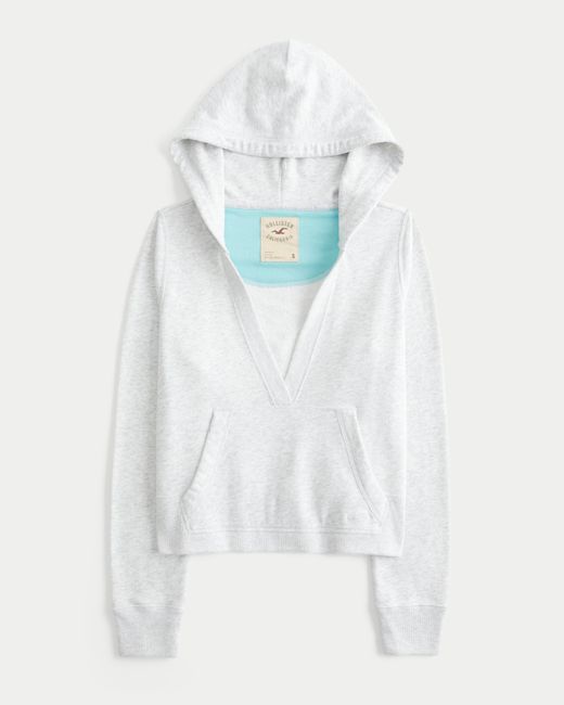 Hollister Blue Easy V-neck Hoodie