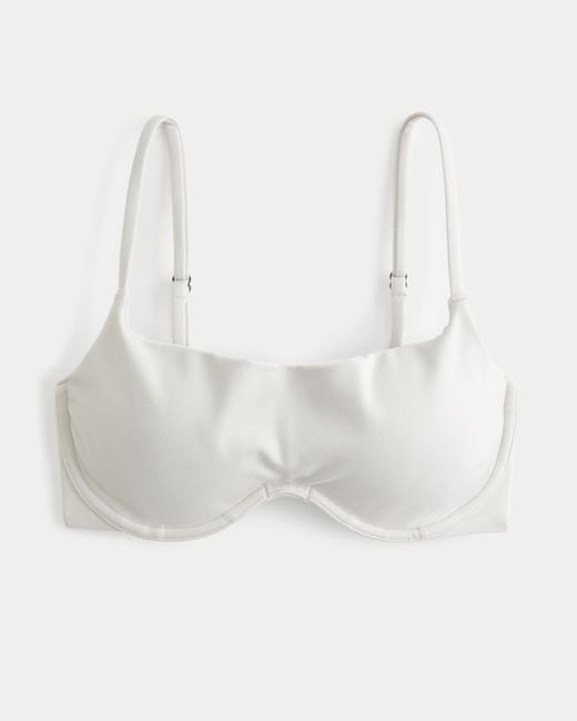 Hollister White Gilly Hicks Active Recharge Underwire Sports Bra