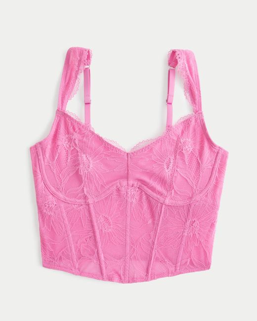 Hollister Pink Gilly Hicks Lace Bustier