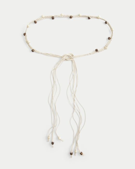 Hollister White Beaded Belt