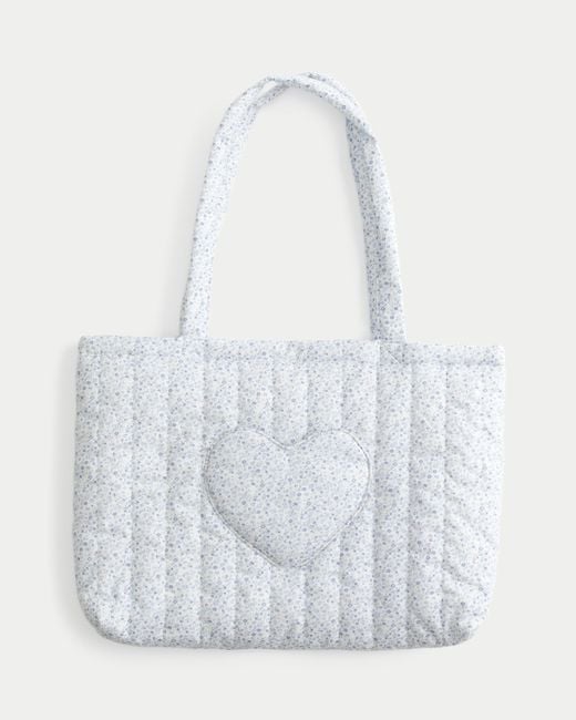Hollister White Heart Pocket Sleepover Bag