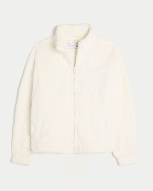 Hollister Natural Gilly Hicks Sherpa Zip-up Sweatshirt