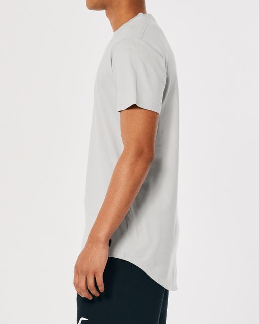 Hollister Lang geschnittenes T-Shirt aus Baumwolle in Weiß für Herren |  Lyst DE