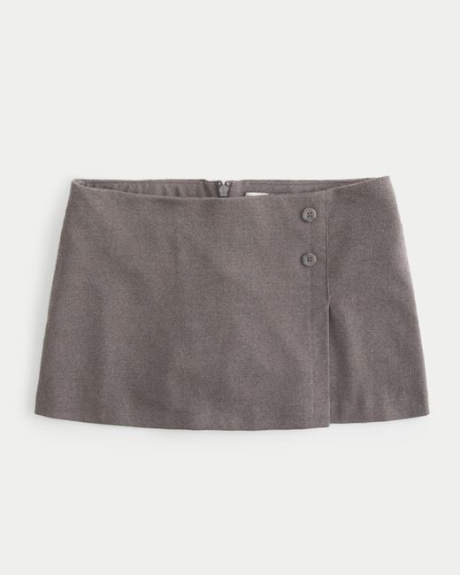 Hollister Gray Wrap Skort