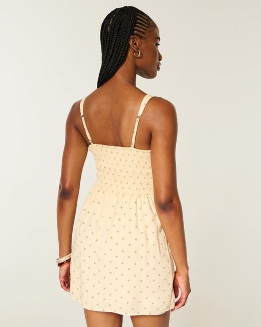 Hollister Natural Scoop Babydoll Mini Dress