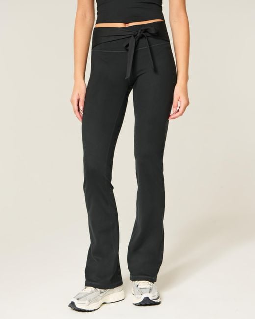 Hollister Black Gilly Hicks Active Recharge Tie-waist Boot Leggings