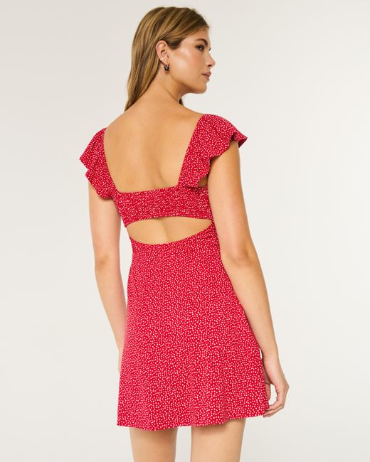 Hollister Twist Bust Knit Skort Dress in Red Lyst UK