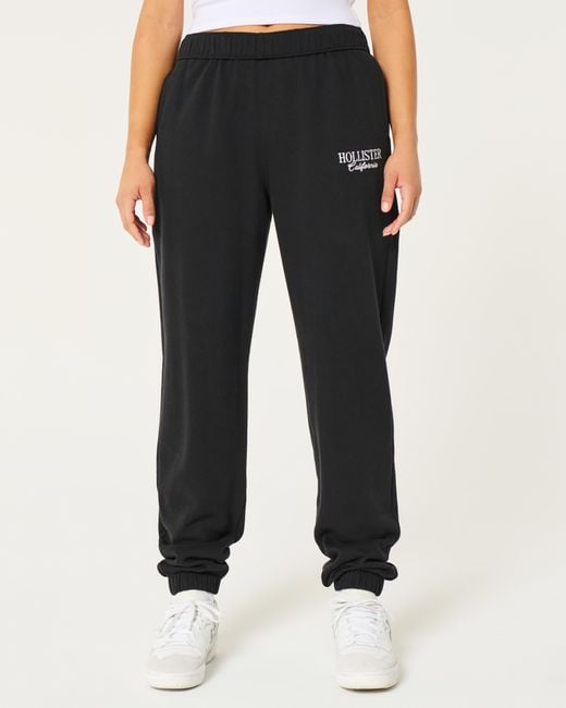 Hollister black joggers online