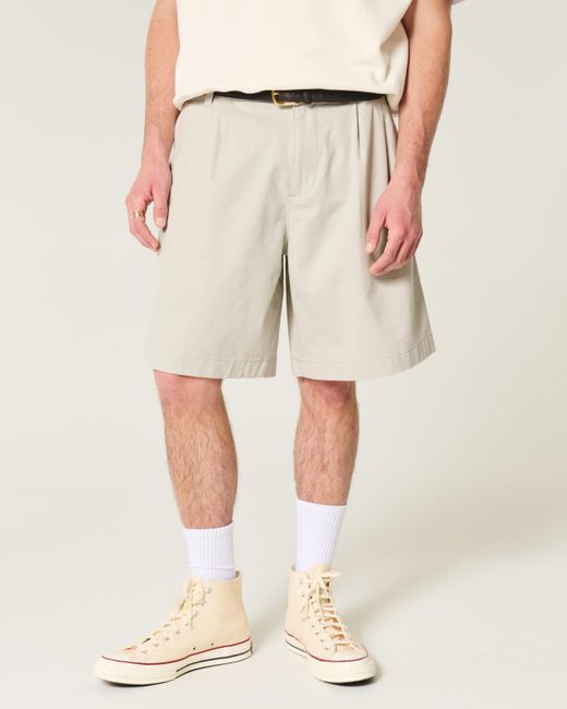 Hollister Gray Above-the-knee Baggy Bermuda Flex Waist Shorts for men