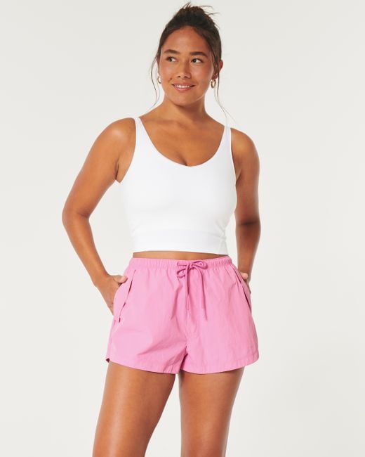 Hollister Pink Gilly Hicks Active Parachute Shorts