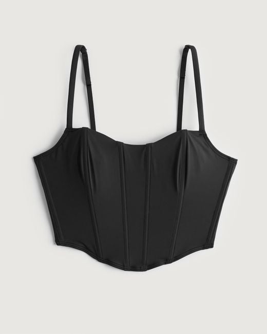 Hollister Gilly Hicks Micro Corset Bra Top in Black