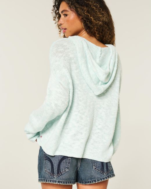 Hollister Blue Beachy Sweater Hoodie
