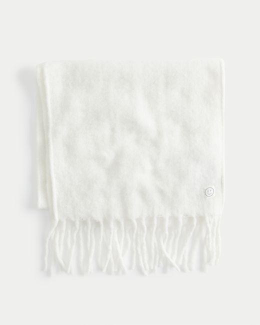 Hollister White Gilly Hicks Cozy Knit Scarf