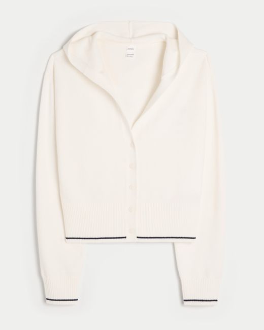 Hollister Natural Gilly Hicks Slouchy Hooded Cardigan