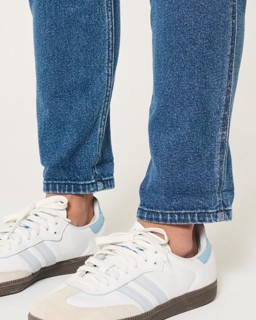 Hollister Blue Curvy Ultra High-rise Dark Wash Mom Jeans