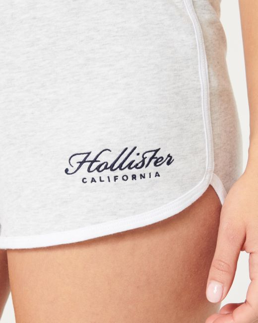 Hollister White Strickshorts mit Logo