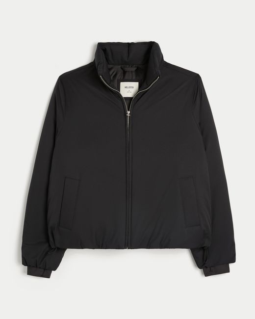 Hollister Black Zip-up Puffer Jacket