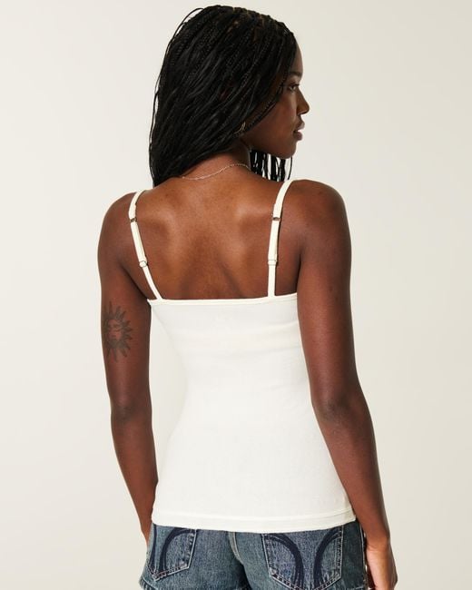Hollister Natural Venice Beach Graphic Henley Cami