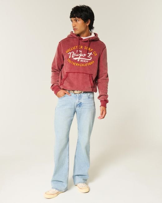 Hollister Blue Hermosa Relaxed Bootcut Jeans for men