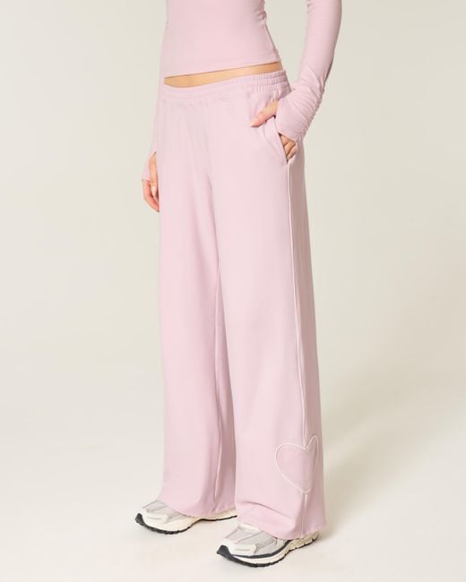 Hollister Pink Gilly Hicks Active Recharge Heart-tipped Baggy Pants