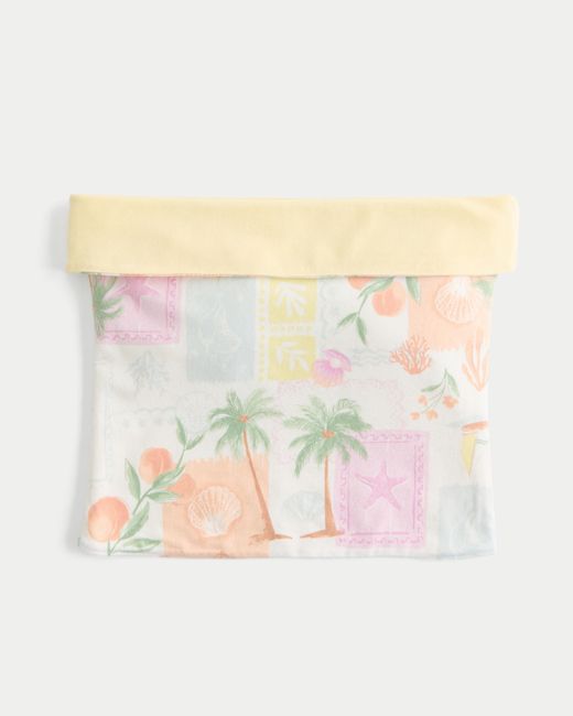 Hollister Natural Strapless Reversible Foldover Tube Top