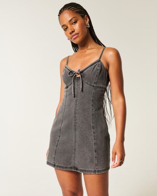 Hollister Black Denim Mini Dress