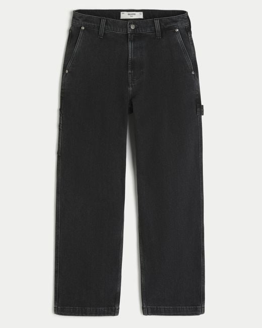 Hollister Black baggy Painter Jeans for men