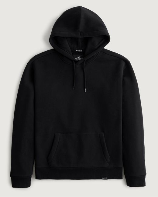 Hollister Black Relaxed Hoodie for men