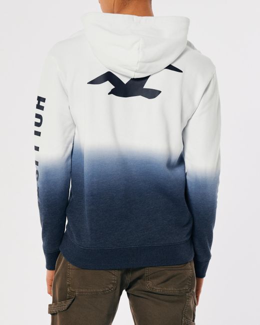 Ombré print logo hoodie deals