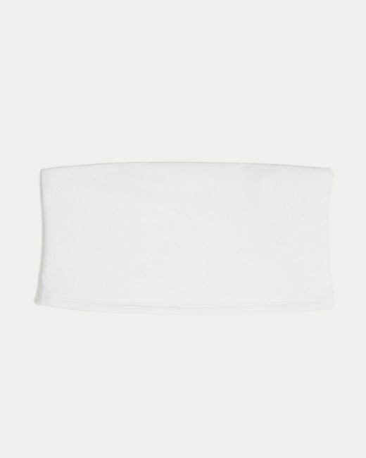 Hollister White Must-have Basics Bandeau Bra Top