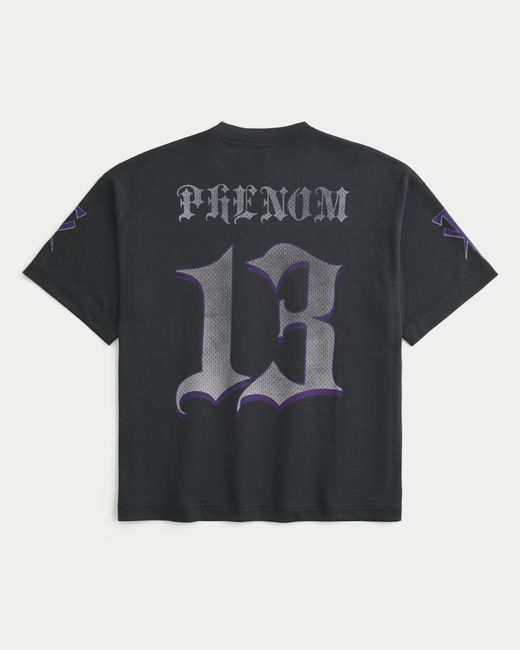 Hollister Black Baggy Undertaker Graphic Jersey for men