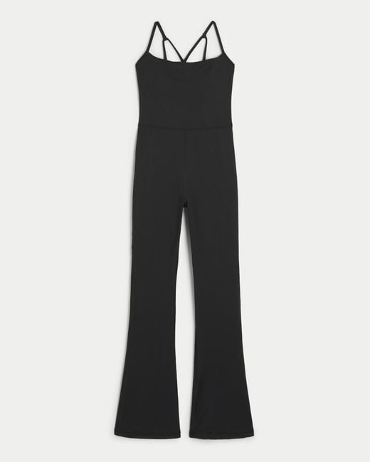Hollister Black Gilly Hicks Active Recharge Long-leg Flare Onesie