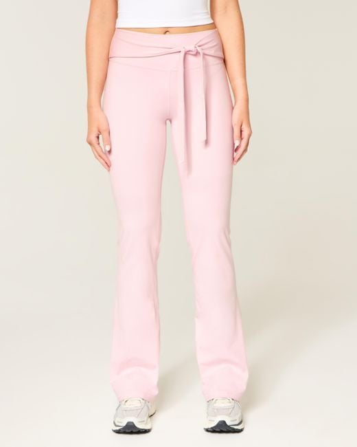 Hollister Pink Gilly Hicks Active Recharge Tie-waist Boot Leggings