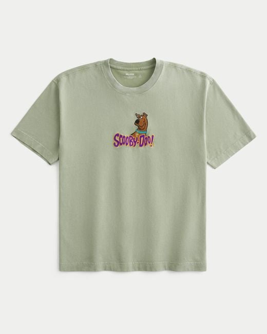 Hollister Green Boxy Heavyweight Scooby-doo Graphic Tee for men