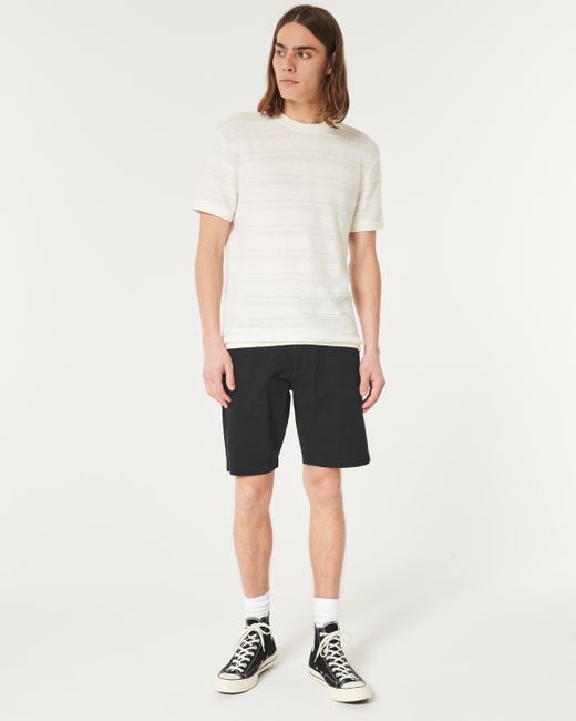 Hollister Flat-Front Shorts aus Twill, 23 cm in Black für Herren