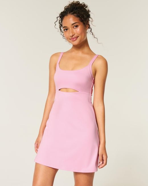 Hollister Pink Gilly Hicks Active Recharge A-line Cutout Dress