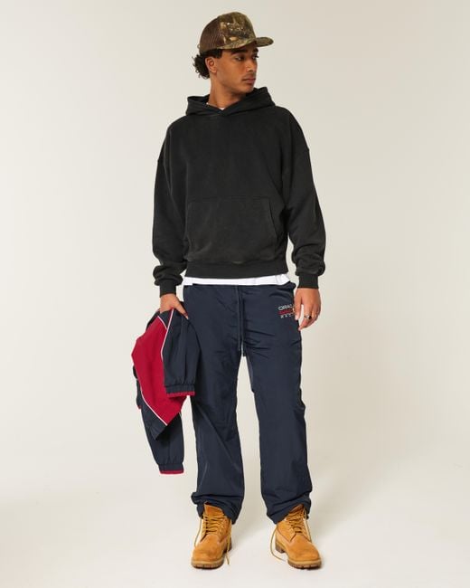 Hollister Blue Oracle Red Bull Racing Graphic Baggy Track Pants for men