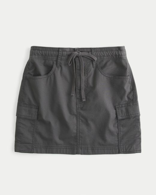 Hollister Gray Cargo Mini Skirt