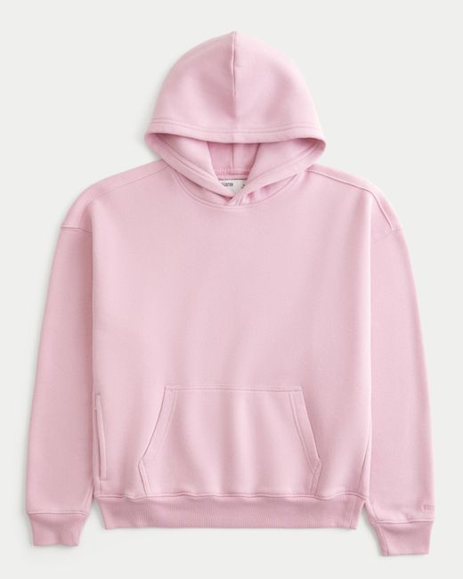 Hollister Pink Boxy Hoodie for men
