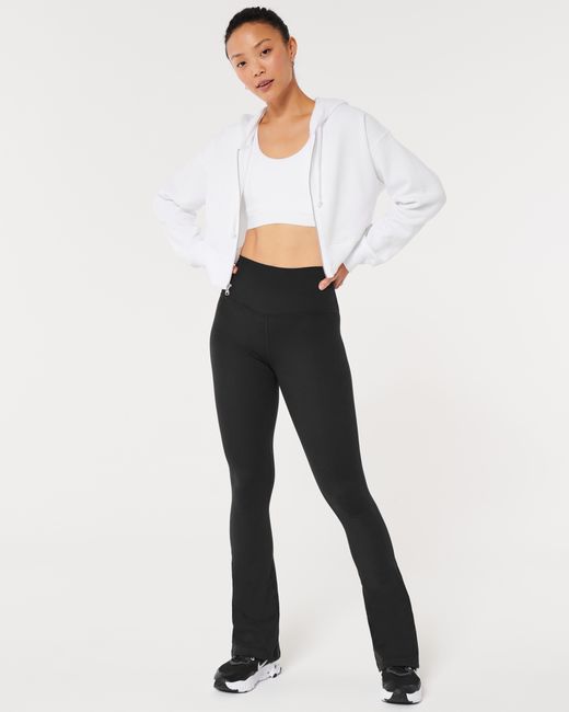 Hollister Black Gilly Hicks Active Recharge High-rise Mini Flare Leggings