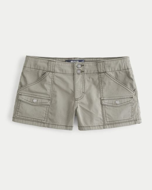 Hollister Gray Low-rise Cargo Shorts