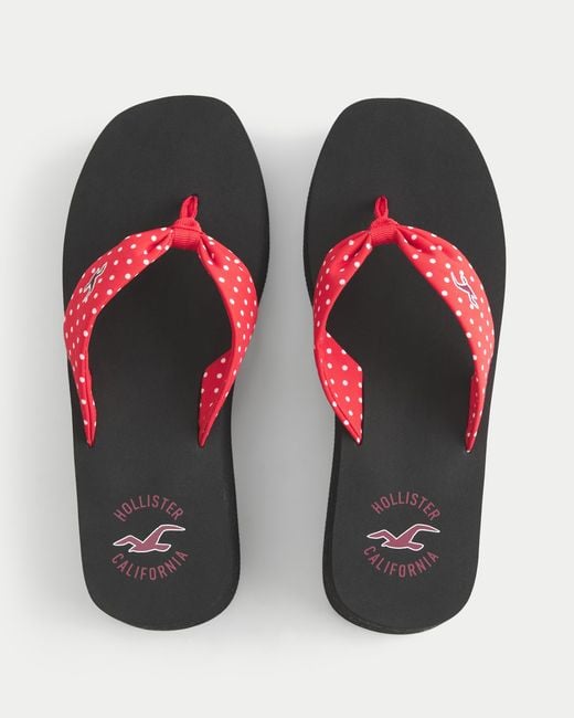 Hollister Multicolor Platform Flip Flops