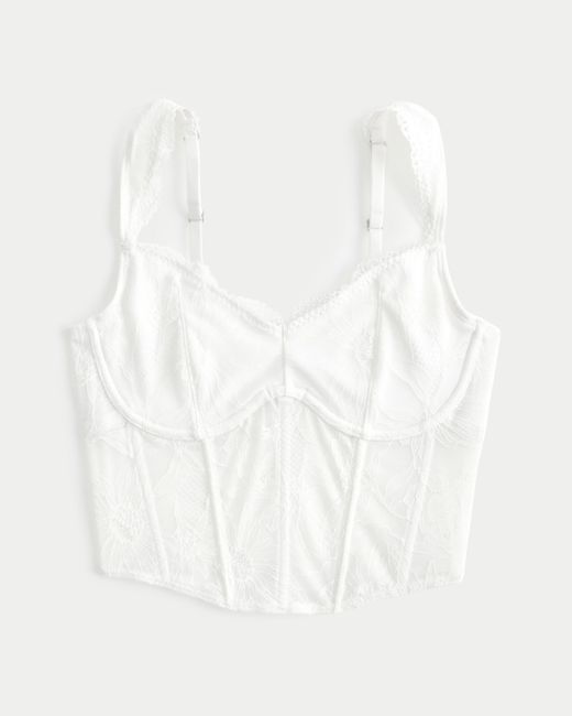 Hollister White Gilly Hicks Lace Bustier