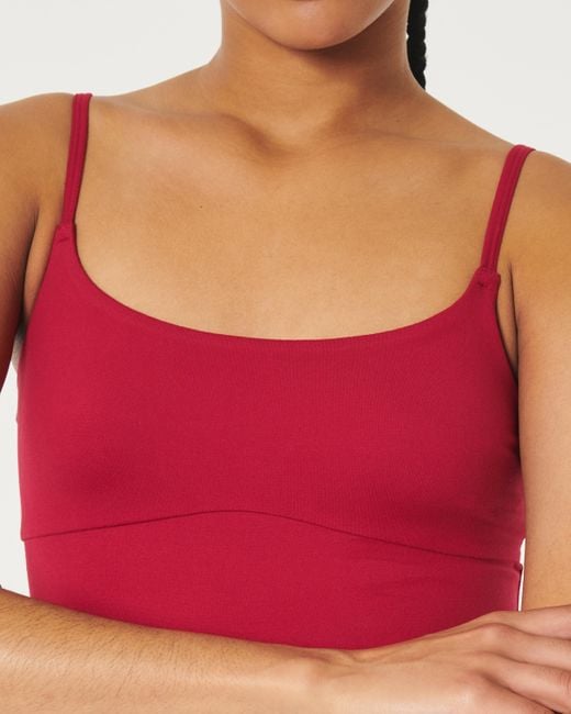 Hollister Red Camisole aus nahtlosem Soft-Stretch-Material mit U-Ausschnitt