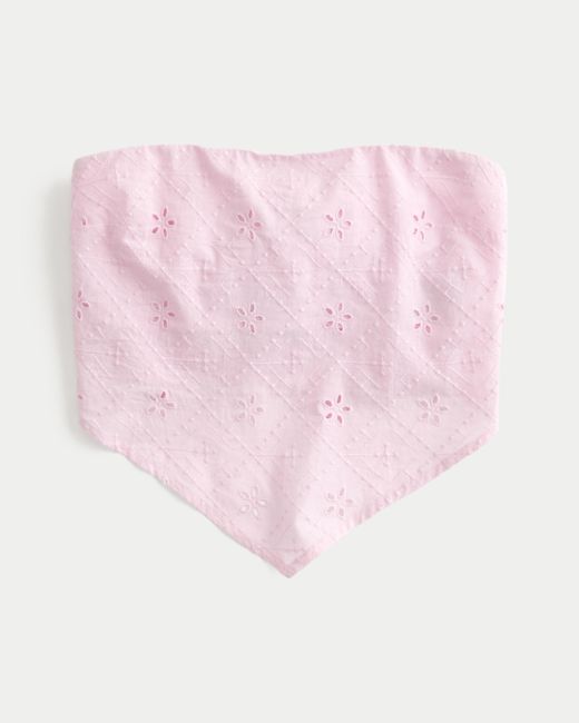 Hollister Pink Easy Eyelet Bandana Top