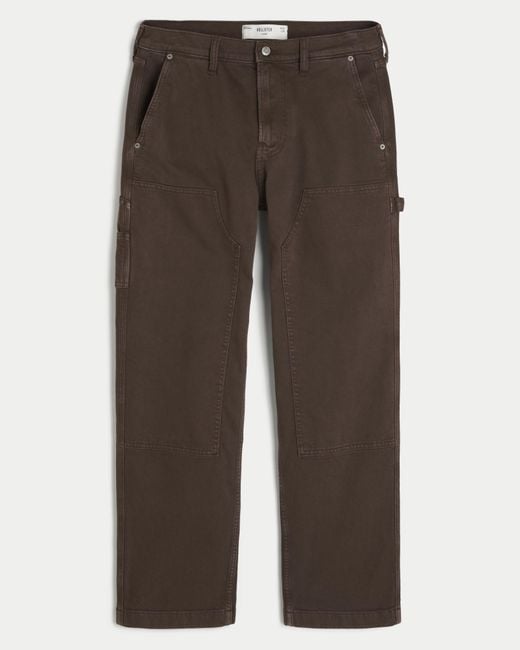 Hollister Brown Loose Carpenter Jeans for men