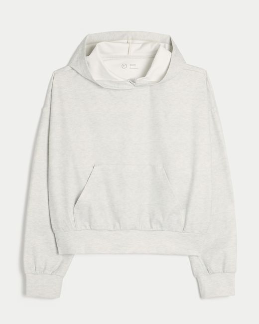Hollister White Gilly Hicks Active Recharge Cinch Hoodie