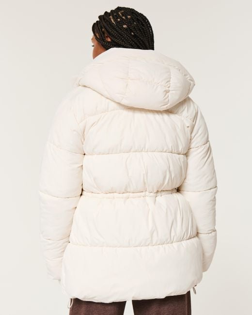Hollister Natural Fleece-lined Puffer Jacket