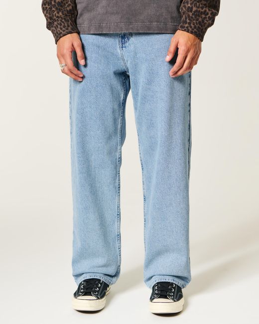 Hollister Blue Baggy Jeans for men